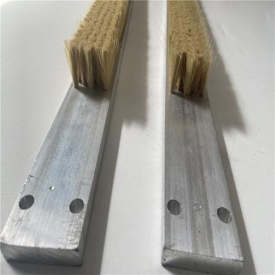 China Dust Collection Customized Industrial Aluminum Alloy Plate Backing Bristle Brush High Temperature And Wear Resistance for sale