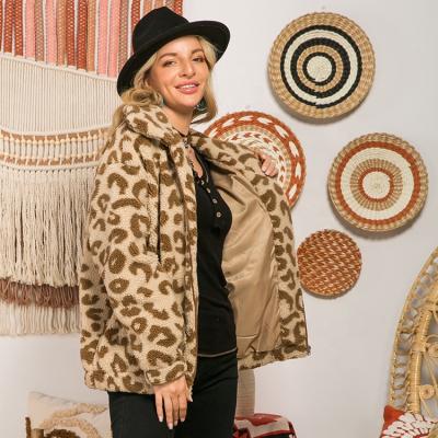 China Wholesale QUICK DRY ready to ship women plus size leopard lambswool Sherpa jacket for sale