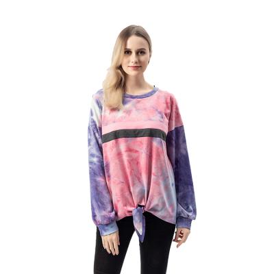 China Breathable Tie Dye Long Sleeve Shirt For Women for sale