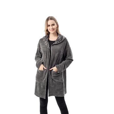 China Breathable Cheap Chenille Women Fur Coat With Hoodie for sale