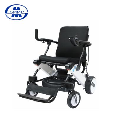 China Aluminum Alloy Electric Folding Aluminum Wheelchair with Hub Brushless Motor for Elderly and Disabled People for sale