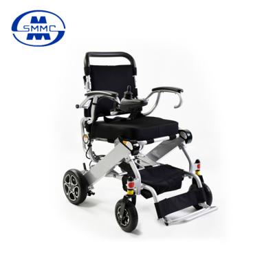 China Powder Coated Foldable Aluminum Steel Frame Light Weight Electric Wheelchair For Elderly And Disabled People for sale