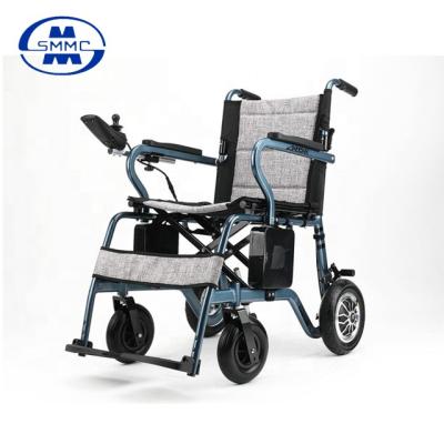 China Aluminum Alloy Light Weight Electric Folding Powder Wheelchair With Hub Brushless Motor for sale