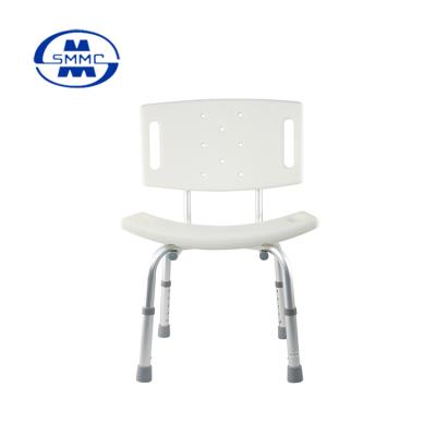 China Assuming Shower Height Adjustable Bathroom Disable Shower Chair With Back for sale