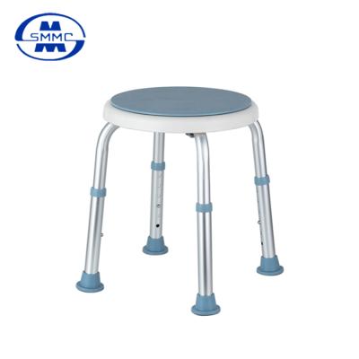 China Assume Shower Height Adjustableand Rotating Lightweight Aluminum Folding Bathroom Shower Chair For Top Adult Shower for sale