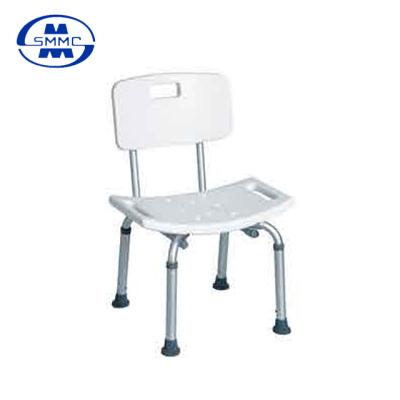 China Assuming Shower Adjustable Aluminum Bath Shower Chair With Plastic Seat And Removable Back For Elderly And Disabled People for sale