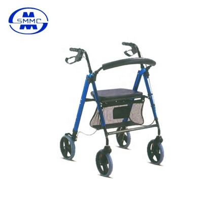 China Foldable Aluminum Frame Liquid Coated Aluminum Frame Elder Walker With Seat for sale