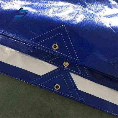 China Heavy duty waterproof tarpaulin pe plastic woven blue tarpaulins used truck tarpaulin for sale