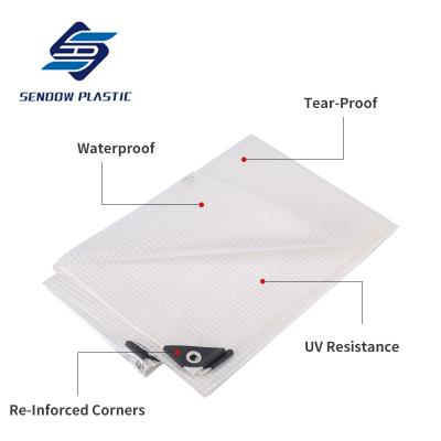 China Water Resistant Non Slip Pe Coated Tarpaulin Pe Tarpaulin Gauze Tarp Poly Greenhouse Tarp for sale