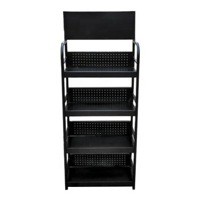 China 4 Layers Custom Merchandise Food Shelf Rack Metal Display Eco - Friendly for sale