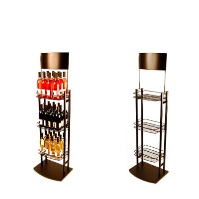 China Durable Supermarket Bottled Soft Drink Storage Rack Wine Rack Wine Bottle Rack for sale