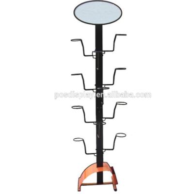 China Metal design metal hat rack/stand helmet stretching display stand/motorcycle helmet display for sale