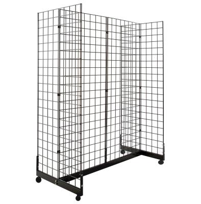 China Assemble High Quality Metal Wire Shelf Wire Display Metal Gridwall Grid Shelving for sale