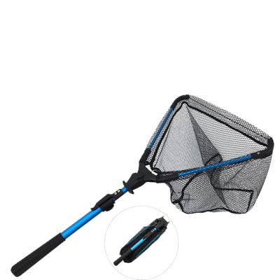 China Multifilament Luya Aluminum Alloy Triangle Folding Hand Outdoor Collapsible Retractable Fishing Net for sale