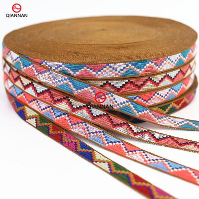 China National Style High Tenacity 20mm Jacquard Colorful Cotton Webbing Ribbon For Clothes Shoes Bags Belt Hat Headwear Accessories Wholesale for sale