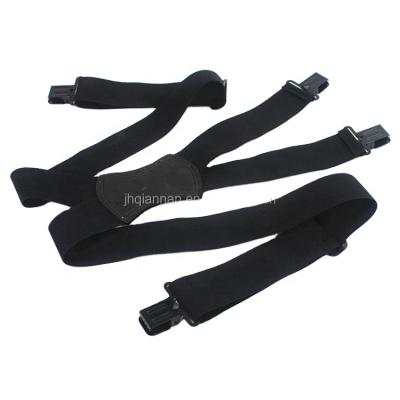 China 80% polyester; 20% Elastane 5cm OEM Metal Clips Black Elastic Brace Suspender for sale