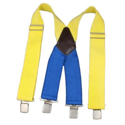 China Polyester + Elastic Customized Classic 4 Staples Tool Suspenders Good Quality Braces for sale