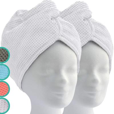 China RTS Factory Price Factory Price Customized Wholesale High Quality Compressed Microfiber Turban Waffle Microfiber Hair Soft Towel for sale