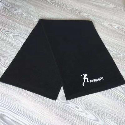 China Tablet Customized 100% Cotton Sports Gym Fitness Towel Sports Towel Black Color for sale