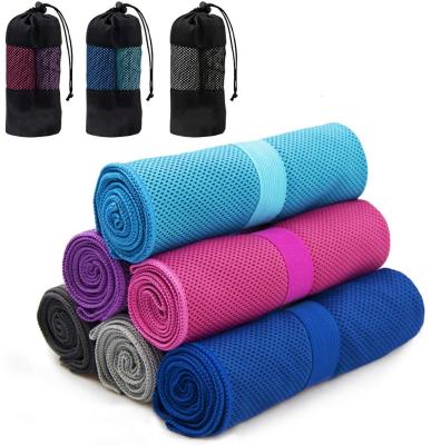 China Gym Compressed Yoga Fitness Workout Pilates Golf Neck Cold Running Cool Towel Camping Cooling Towel for sale