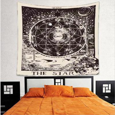 China Custom Tarot Card Tapestry Wall Hanging Astrology Divination Bedspread Beach Rug for sale