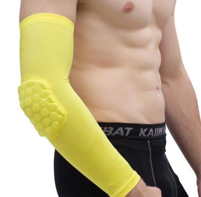 China Basketball Recycling Elasticity Honeycomb Elbow Pads Crashproof Gym Sports Basketball Adjustable Breathable Elastic Sleeve Arm Sleeve Elbow Protector for sale