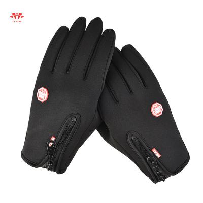 China Winter Sports Waterproof Full Finger Touch Twill Touch Screen Warm Cycling Gloves for sale