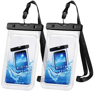 China Eco-friendly Underwater Waterproof Cell Phone Case Dry Bag with Lanyard Armband Compatible, Transparent Pocket Waterproof Outdoor Phone Bag for sale