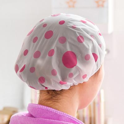 China 2020 Viable New Cute Waterproof Shower Cap Thickened Lady Shampoo Caps Waterproof Bath Hat Adult Shower Cap, Hotel Travel Home Use for sale