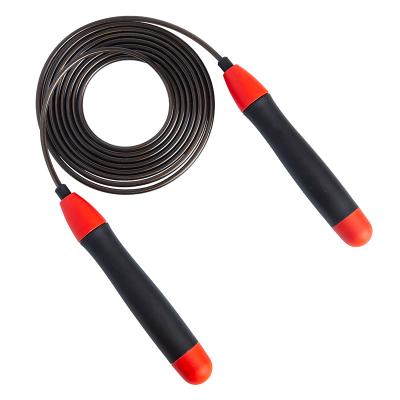 China PVC Plastic Ergonomic Handle High Quality Self Locking Bearing Jumping Wire Rope Jump Ropes for sale