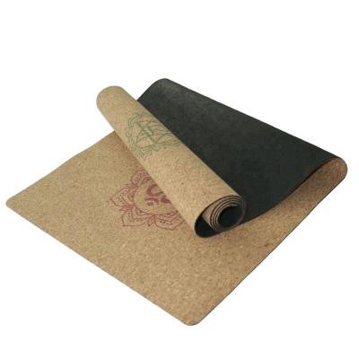 China Custom Eco-Friendly Band Factory Directly Sell Best 100% Natural Rubber Cork Yoga Mat for sale