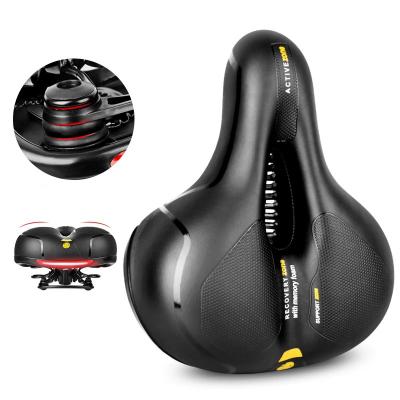 China Road Bikes Reflective Stripe Adult Bicycle Saddle Big Warning Bike Seat for sale