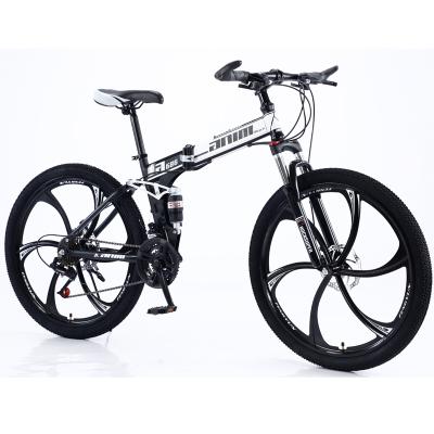 China Aluminum Alloy 26 Inch 30 Speed ​​Double Disc Brake Cutter Folding Mountain Bike Mountain Bike Bicycle for sale