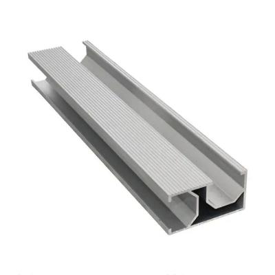 China PV Solar Panel Mounting Rail Aluminum Alloy Anodized Silver Color for sale