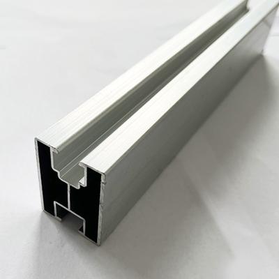 China Vertical Photovoltaic Installation Guide Rail Fixing Silver Solar Panel Mounting Rail for sale