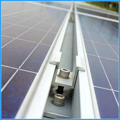 China Customized Solar Panel Mid Clamp installation PV Aluminium Mid Clamp for sale