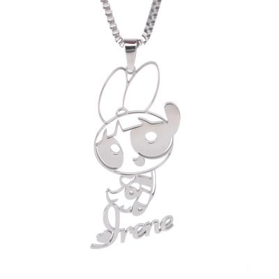 China Kids Gift CLASSIC Custom Made Personalized Cartoon Character Name Necklace for sale