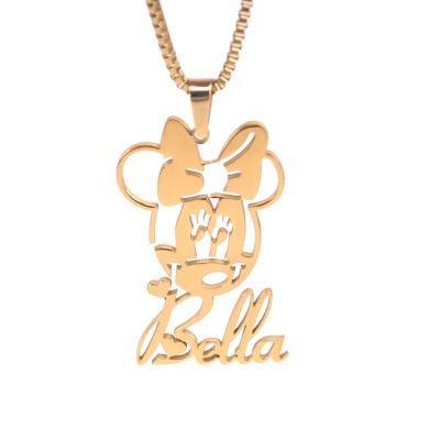 China CLASSIC Custom Jewelry Little Boy and Girl Kids Chain Name Pendant Necklace for sale