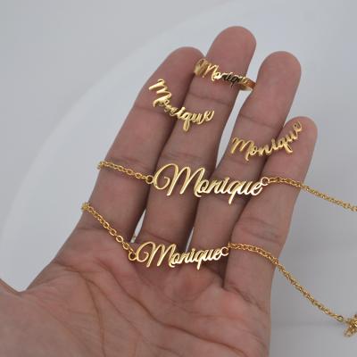 China Fashion Wholesale Personalized Customized Stainless Steel Name Plate Jewelry for sale