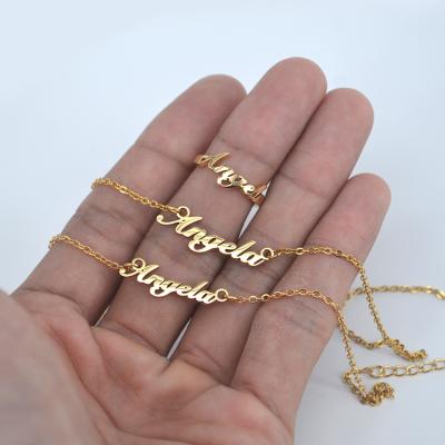 China Wholesale Fashion Gold Plated Custom Personalized Nameplate Jewelry Set for sale