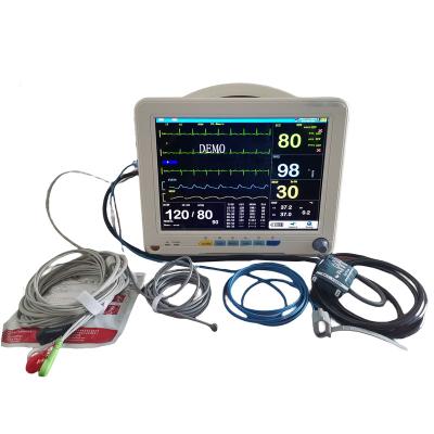 China 12 Inch Rechargeable Battery Arrhythmia Analysis Hospital ICU St Homecare Clinic Rescue Segment Analysis Holter Multiparameter Patient Monitor for sale