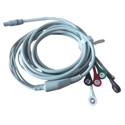 China 5 Lead ECG Rubber Cable With Surface Temp Probe For Patient Monitor for sale