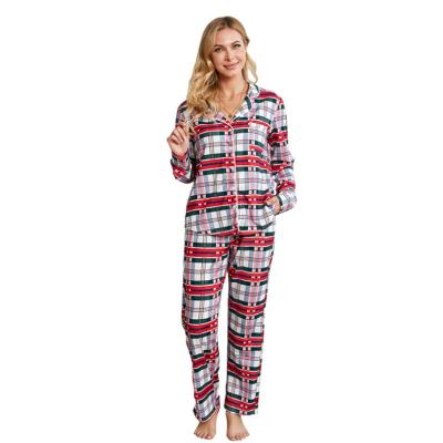 China 2021 Breathable Christmas Pajamas Sets Hot-sales Sleepwear Winter Sleepwear Women Pajamas Set for sale