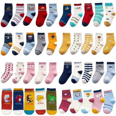 China 2021 Pattern Kids Logo Cotton Organic Cotton Baby Boy Girl Socks Custom Antibacterial Colorful Cute Newborn Baby Socks for sale