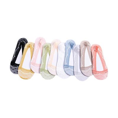 China Wholesale Hot Selling Women's Ankle Socks Summer Sheer Slip Lace Mesh Boat Invisible Socks QUICK DRY Non for sale