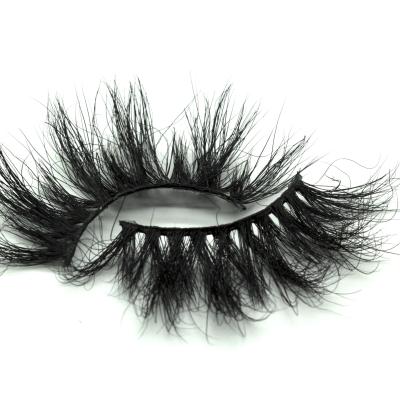 China Best real natural mink 5d 25mm full strip luxury long mink lashes3d strip for sale