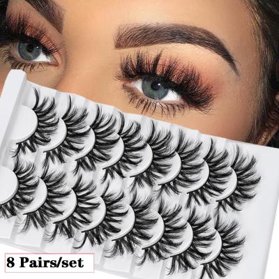 China Private Label Eyelash Organizer Strip Natural Soft Magnetic Vegan Lashes Light Color Mink Lashes Lashes Custom 5 Pairs Lashbook Box for sale