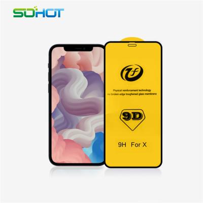 China Hot Selling Mobile Phone 9D Tempered Screen Protector High Transparent Anti-scratch Shockproof Tempered Glass for sale