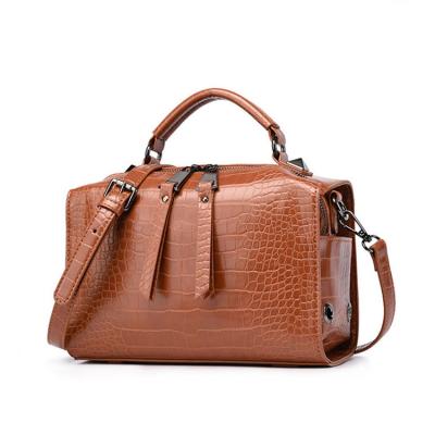 China Fashionable Crocodile Boston Handbags Designer Shoulder Bag Ladies Purses for sale