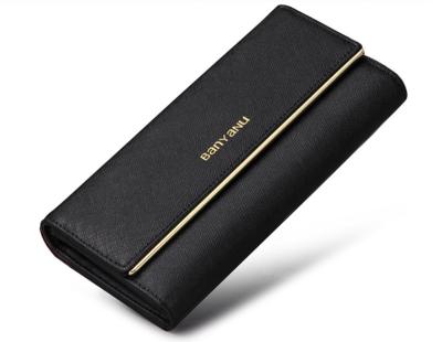 China Anti-theft Clutch Purse Wallets PU Leather Long Lady Fashionable Design Wallet Customized Purses for sale